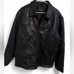 Claiborne Men's Dark Leather Jacket
